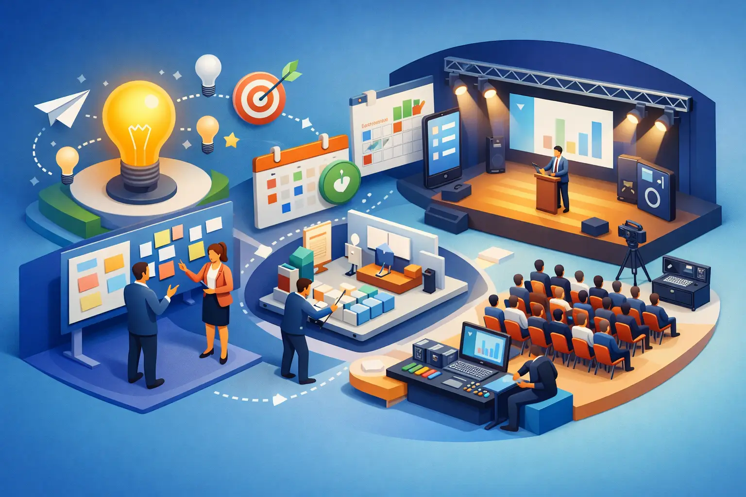 تنظيم المؤتمرات باحتراف من الفكرة إلى التنفيذ