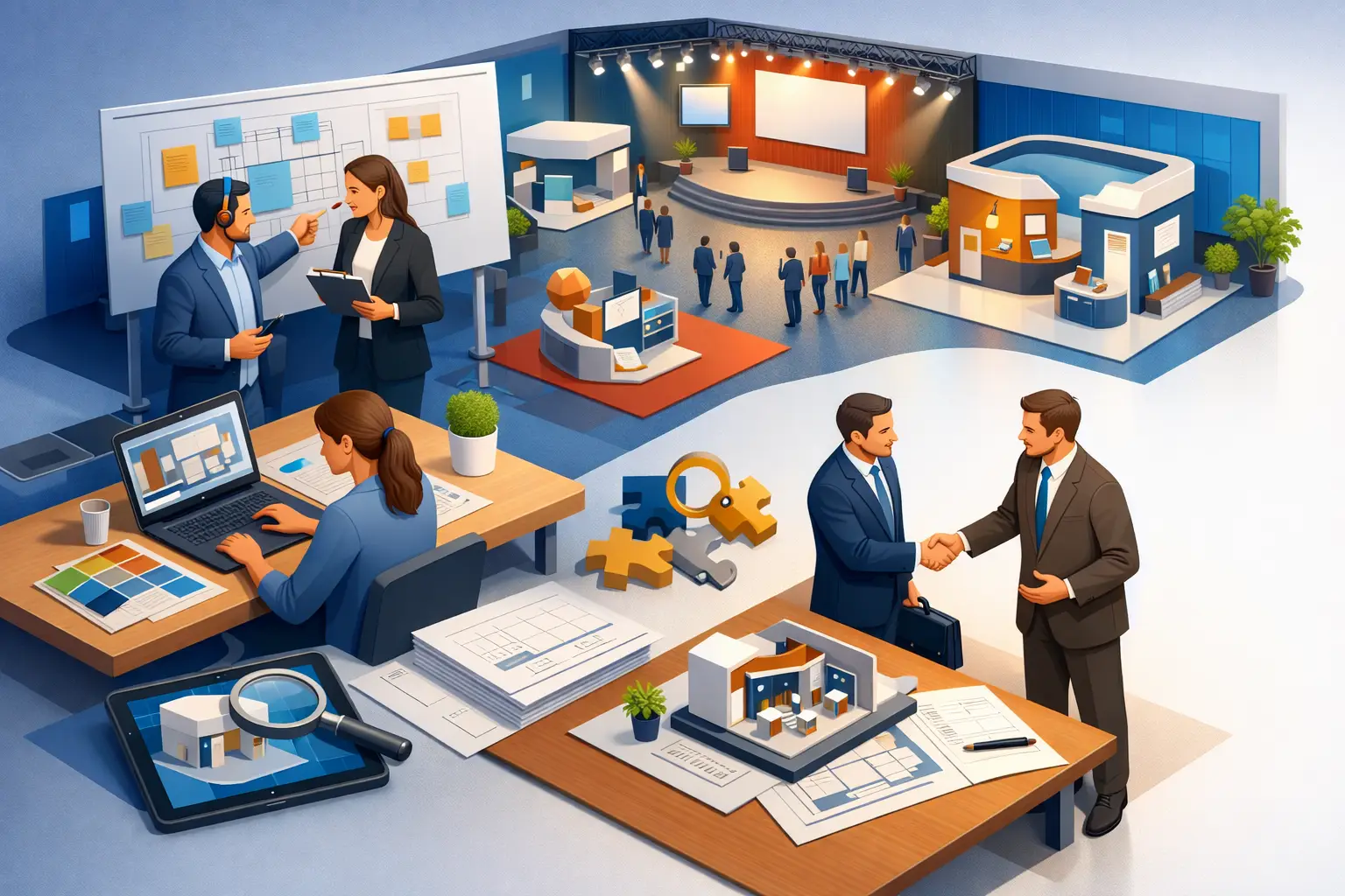 مراجعة شركات تنظيم المعارض قبل التعاقد
